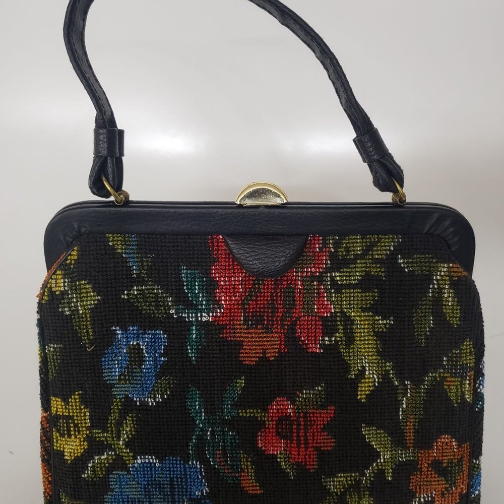 Vintage Kadin Carpet Tapestry Handbag